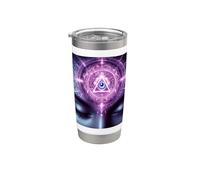 Yoga Ajna Consapevolezza Terzo Occhio Chakra Brahman Bicchiere termico in acciaio inox doppia parete