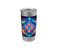 Yoga Ajna Consapevolezza Terzo Occhio Chakra Brahman Bicchiere termico in acciaio inox doppia parete