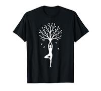 Yoga Albero Della Vita Yoga Posa Silhouette Yoga Amante Respirare Maglietta