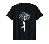 Yoga Albero Della Vita Yoga Posa Silhouette Yoga Amante Respirare Maglietta