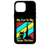 Yoga amante dei gatti, yoga divertente con grafica gatto, proprietario del gatto Custodia per iPhone 16 Pro Max