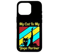 Yoga amante dei gatti, yoga divertente con grafica gatto, proprietario del gatto Custodia per iPhone 16 Pro