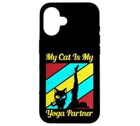 Yoga amante dei gatti, yoga divertente con grafica gatto, proprietario del gatto Custodia per iPhone 16