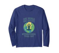 Yoga Around the World - International Yoga Day Design 21 Maggio Maglia a Manica