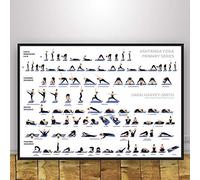 Yoga Ashtanga Poster, Oggettistica per La Casa Astratta Moderna Arte della Parete Pittura su Tela Stampa Immagini A Parete Camera da Letto Decorazione Palestra, Decorazione della Stanza Yoga-40X60Cm