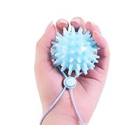 Yoga Ball Durevole 6 cm Spiky Massage Grip Ball con corda Stringa Spike Massager Trigger Point Hand Yoga Ball Hand Rehabilitation Trainer Ball Yoga(Blue 6CM)
