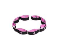 Yoga Ballet Stretch Strap, Flexibility Loops Equipment, Dance Training Band, Physical Therapy(1 Piece, Pink Black)