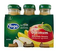 Yoga - Bevanda analcolica, a base di mela e banana, con Vitamina C, senza glutine - 6 bottiglie da 125 ml