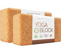 Yoga Block Cork Set 2-100% Naturale Hatha Klotz Anche per Principianti