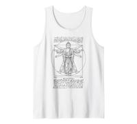 Yoga Buddha Vitruviano Uomo Leonardo da Vinci Geometria Sacra Canotta