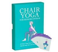 Yoga Cards, Exercise Deck, Senior Fitness Chart, Easy-To-Follow Illustrated Poses, Portable Wellness Guide, Home Office Use, 12.7×7.6cm | 5×3 Inches Multicolor 1 Set
