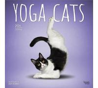 Yoga Cats Official 2026 12 X 24 Inch (Hanging) Monthly Square Wall Calendar Plas