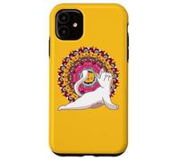 Yoga Chakra Buddha Meditazione Mandala cat Pilates gatto Custodia per iPhone 11