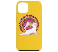Yoga Chakra Buddha Meditazione Mandala cat Pilates gatto Custodia per iPhone 13
