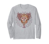 Yoga Chakra Buddha Meditazione Mandala Sloth Bradipi Maglia a Manica