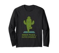Yoga del Cactus con la Scintilla Esterna della Pace Maglia a Manica