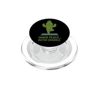 Yoga del Cactus con la Scintilla Esterna della Pace PopSockets PopGrip per MagSafe