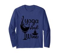 Yoga E Meditazione Vino Posa Wine Lover Relax Maglia a Manica