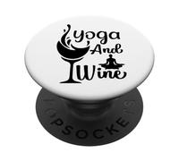 Yoga E Meditazione Vino Posa Wine Lover Relax PopSockets PopGrip Adesivo