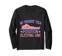 Yoga Favorite Position Sleeping One Funny Yoga Maglia a Manica