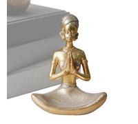 Yoga Figurine - Resin Meditation Statue, Modern Tabletop Home Ornament