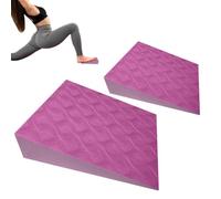 Yoga Foam Wedges, EVA Exercise Blocks, Pilates Wedge Supports | 2 Piece Lightweight Design Provides Stable Elevation For Squats, Pushups, Planks, Stretching, Balance And Foot Rehabilitation