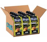 Yoga Fruit Pro Ananas con Vitamine, Proteine e Senza Zuccheri Aggiunti 250ml [Box da 12 Cheerpack]