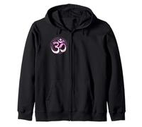 Yoga Karma Namaste Om Meditazione Simbolo Rosa LOL Felpa con Cappuccio