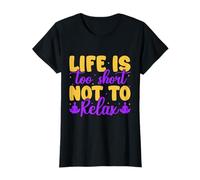Yoga Life Too Short Not Relax Funny Yoga Maglietta