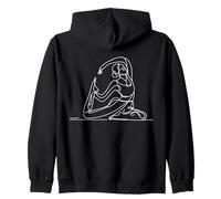 Yoga Linework Appassionati Yoga Felpa con Cappuccio