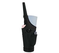 Yoga Mat Bag, Comfortable Black Nylon Carrier, Large Capacity Zippered Holder, Adjustable Shoulder Strap Pouch, Ideal for Gym, Class, Studio, Exercise, Workout, Travel, Short Trip Use
