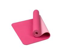 Yoga Mat, Compatible For Beginner 6mm Non-Slip Double Layer Sports Exercise Pad Gymnastics Pilates Mats With Net Bag Home Gym Fitness(Pink)