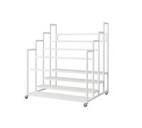 Yoga Mat Rack, Heavy Du Floor e organizzatore con Ruote, Supporto per Esercizi a più Livelli per Gym Studio STO, Resistente Ferro Fe con 360 Ruote girevoli, Montaggio Facile