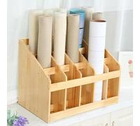 Yoga Mat Rack Organizer Home Gym Organizer Shelf Small Space Display Shelf Floor Standing Solid Wood Sport Exercise Mat Rack Carpets Storage Organizer, Wood Color, 15 Grid