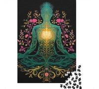 Yoga Meditation Art Print Jigsaw Puzzle Impossible 1000 Pezzi Decorazione Per La Casa. Rilassamento E Intelligence Per Adulti E Bambini Da 12 Anni 70x50cm/1000pcs
