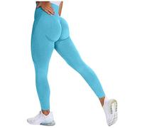 Yoga Pants Donna Vita Alta Tummy Control Push Up Pantalone da Ginnastica Sportivi Elasticizzato Pantacollant Tinta Unita Leggero Leggings Yoga Taglia Forte Plus Size per Corsa