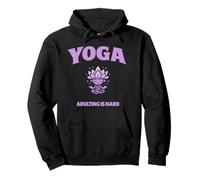 Yoga perché l'adulto è Difficile Lavanda, Citazioni Divertenti Yogi Felpa con Cappuccio