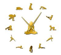 通用 Yoga Poses Orologio da parete grande Trova il tuo equilibrio adesivo da parete da meditazione Orologi da parete moderni e grandi Regalo di consapevolezza G-37