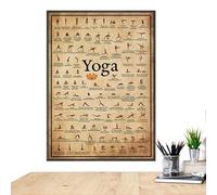 Yoga Positions Poster - Full Body Workout Chart, Stretching And Flexibility Guide | Exercise Poster For Gym, Home Fitness, Pilates, Balance Training, Core Strength, Wellness, Meditation, Physical