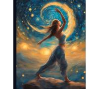 Yoga Practitioner Notebook: Yogi themed notepad journal. Whimsical funny van gogh painting style.