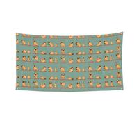 Yoga Pug Stampa Indoor Outdoor Eventi Riutilizzabile Facile Appendere Festivo Feste Banner Decorazione Vacanza