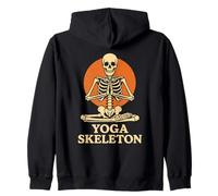 Yoga Scheletro Meditazione Felpa con Cappuccio