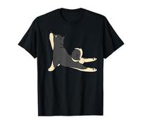Yoga Shiba Inu Nero Cane Maglietta