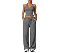 Yoga spazzolato con canotta a vogatore e pantaloni a vita alta per corsa e | Giacca E Pantalone Femminile Corta In Sport Twinset Vita Bralette Pied Morbidi Essentials Pezzo Stadium
