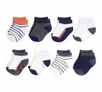 Yoga Sprout No Show Calzini, 8-Pack, Arancione E Carbone