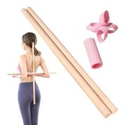 Yoga Stick | 2 Pieces Pilates Stretching Pole | Adult Hump Corrector Bar | for Runners Beginners Professionals Home Office Gym Studio Living Room