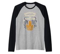 Yoga Strega Yoga Mistico Yoga Spirituale Strega Benessere Luna Maglia con Maniche Raglan