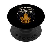 Yoga Strega Yoga Mistico Yoga Spirituale Strega Benessere Luna PopSockets PopGrip Adesivo