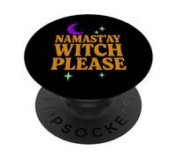 Yoga Strega Yoga Mistico Yoga Spirituale Strega Benessere Luna PopSockets PopGrip Adesivo