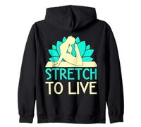 Yoga Stretch To Live Funny Yoga Felpa con Cappuccio